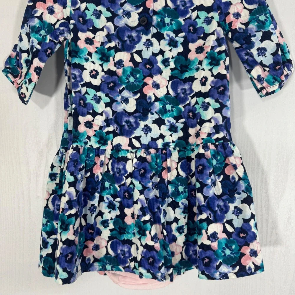 Gymboree Baby Girl Floral Print Dress‎ Corduroy w/ Bloomer 18-24 Months NWT